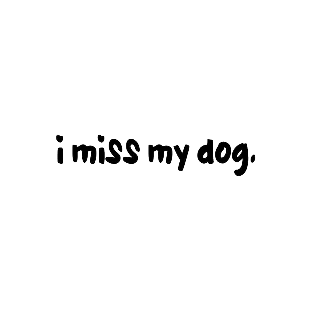I Miss My Dog Sticker